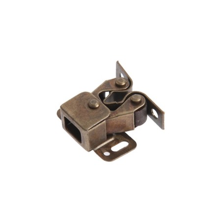 Double roller latch-stop Lockland, iron, bronze color-1