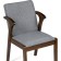 Wooden stool Artis array of gvee/fabric, Cappuccino/gray 49x58x84 cm
