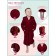 Children's robe with a hood, size 34, burgundy color