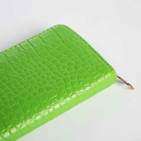 Women's wallet with lightning, green color-2