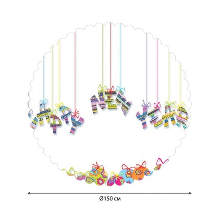 The tablecloth “Favorite New Year”, round, Saten, d = 150 cm-1