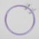 Schools for embroidery, with a metal fastener, d = 17.5 cm, lilac color