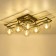 Ceiling chandelier Citilux "Breeze" CL106265, 67.5x33x23 cm, 6x60W, E14, brown color