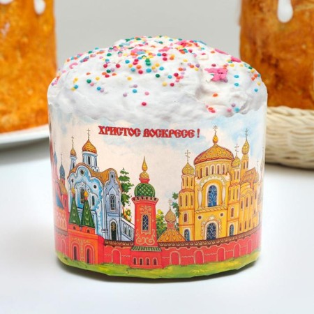 Paper form for the cake "Kremlin" 110 x 85 mm, mix (packaging 1900 pcs)