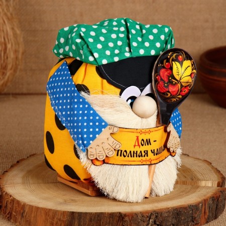 Domovaya Sanya "House - Full Cup", with a spoon, 19 x 17 cm, mix-1