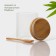 Glass Bank for bulk products with a bamboo cover and a spoon "Eco", 400 ml, 10.5 × 8.5 cm
