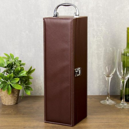Casket Wood for a bottle "Gentleman" Coffee 35.5x12x11 cm