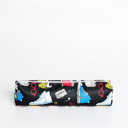 Cosmetic bag-penete on zipper, black color-1