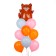 A set of balloons "Siba-Inu", foil, latex, 9 pcs.