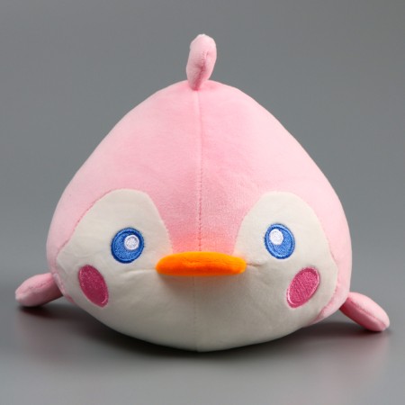Soft toy "Penguin", 19 cm, pink-white color-1