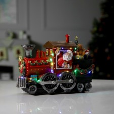 LED figure “Steam with Santa Claus” 26.5 × 19.5 × 12.5 cm, polystone, AAX3 batteries (not in the kit), USB, glow of multi