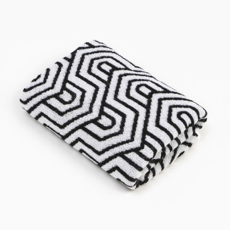 Trick Ethel "Ornament" black, 50x90 cm, 100% cotton, 420 g/m2-1