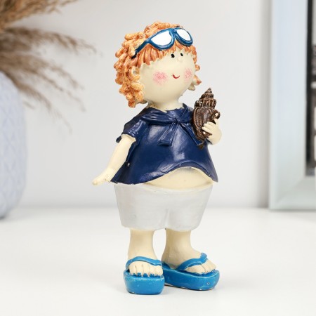 Figure "Girl with a shell" 8x7x15cm-1
