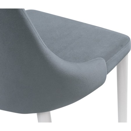 CHART STALL CARA Kora Metal/Velur, White/Gray 47x57x89 cm-6