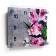 Watching clock, interior "orchids", silent, 20 x 26 cm