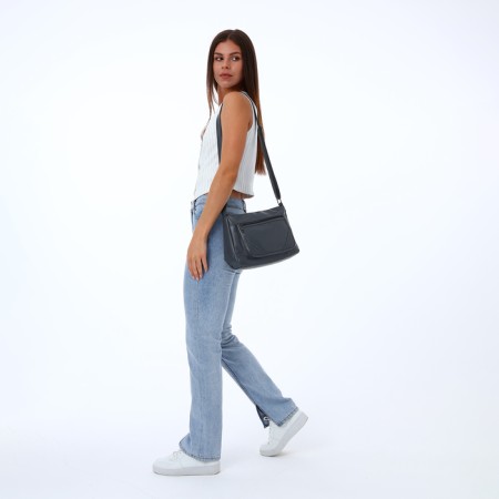 Women's bag with lightning, gray color-7