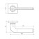 Separate handle Droid ZQ SN/CP-3, color matte nickel, chrome