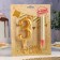Set a candle for a cake digit 3 giant, gold, with a fountain, 9.5 cm