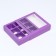 Box for 9 sweets with a shell, lilac, 14.5 x 14.5 x 3.5 cm