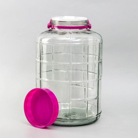 Glass jar, with a hole for a water plant, 16 liters-1