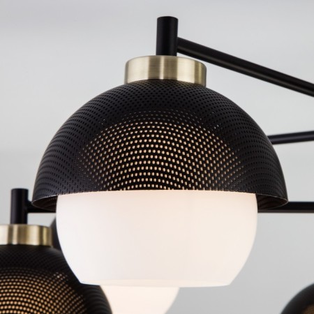 NOCCIOLA chandelier, 6x60W E27, black color-1