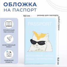 Cover for passport, blue color