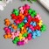 Beads for creativity plastic "Bright horses" set 60 pcs 1.5x1.5x0.6 cm
