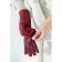 Gloves are female, dimensionless, without insulation, burgundy color