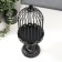 Summary Metal for 1 candle "Floor cage with hearts" black 36x15x15 cm