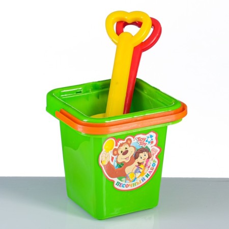 Set "Buckets, shoulder blades, molds": 5 toys for sandboxes, plastic, 14 x 25 cm, mix-8