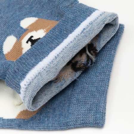 Women's socks "Corgi 3D", jeans color, size 36-40-3