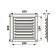 Ventilation grate Zein Lux RM2030, 200 x 300 mm, with a grid, metal, white