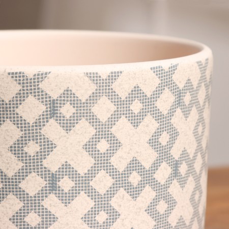 Flower Cross Pot White Boulers No. 2, 1.6 L, D - 15 cm-2