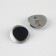 A set of metal buttons on the leg, d = 27 mm, 2 pcs, silver/black color
