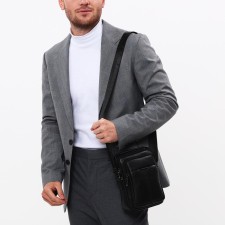 Male bag, black color