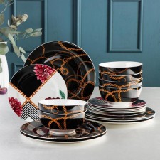 A set of plates of porcelain Magistro Bernardo, 18 objects: 6 plates d = 20 cm, 6 plates d = 25 cm, 6 salad bowls 800 ml