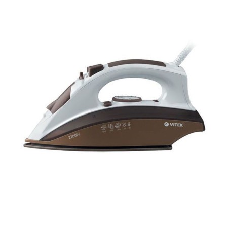 Iron Vitek VT-201 BN, 2200 W, ceramic sole, steam blow, brown