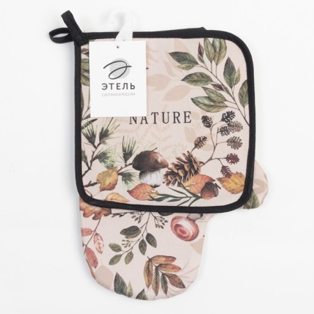 Kitchen "Nature Forest", mittens-spot 20x28cm, 19x19cm tack, 100% HL-5