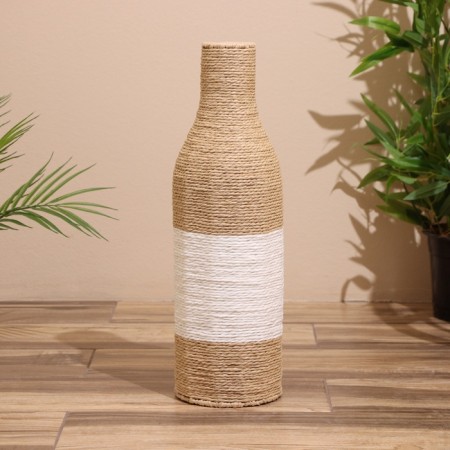 Vase wicker, floor 16x16x49 cm