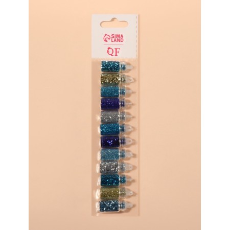 Tergets for the decor "Heavenly flicker", a set of 12 bottles, large/small, multi -colored-4
