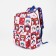 School backpack from textiles with a zipper, 3 pockets. The color is red