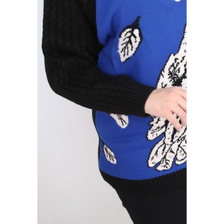 Women's sweater, size 54, the color is blue, black-5