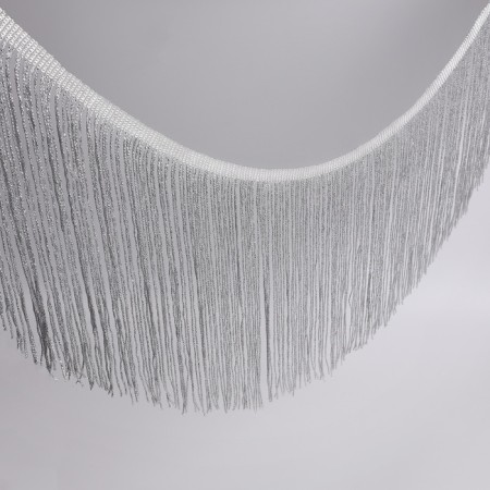 Decorative braid "Furrm", 20 cm, 5 ± 0.5 m, silver color