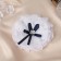 Hair elastic band Bant "Schoolgirl" droplets Blue bow, D-11 cm, blue-white
