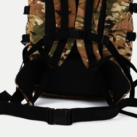 Tourist backpack, 100 l, lightning department, 3 outer pockets, Huntsman, Khaki color-8