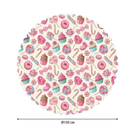 The tablecloth “Children's sweets”, round, Saten, d = 150 cm-1