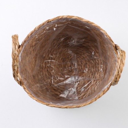 Kashpo wicker "Kenya" cylinder with handles, 25.5x25x23 cm, natural-5