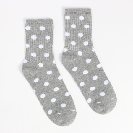 Women's socks "peas", light gray color, size 23-25-1