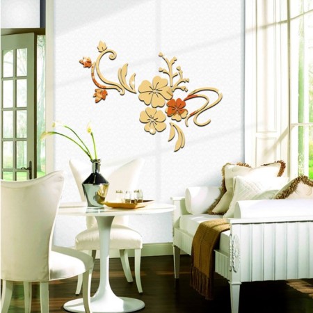 Interior stickers "flowers", decor on the wall, panel 124 x 165 cm-1