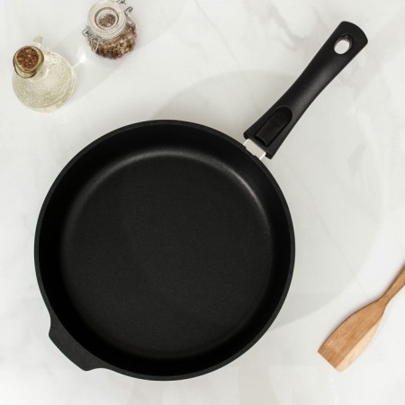 The pan “Tradition”, D = 28 cm, removable handle, anti -stick coating, black color-1